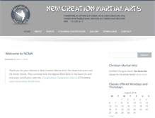 Tablet Screenshot of newcreationmartialarts.com